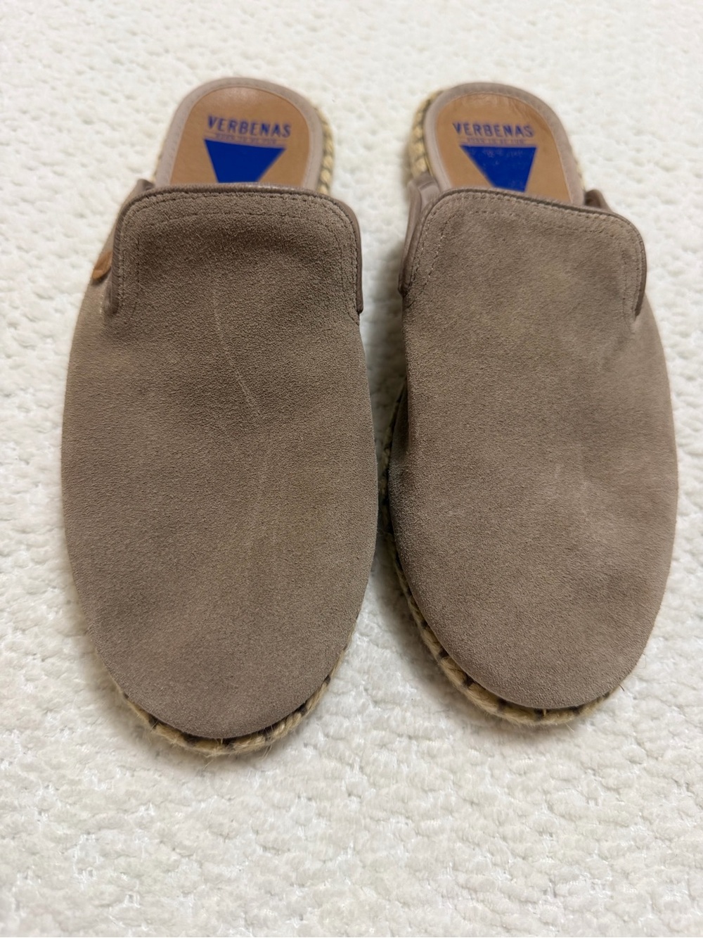 Verbenas Celia Espadrilles Taupe Suede Flats Women’s Size 41 EU 10-10.5 US - Picture 6 of 12